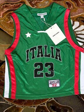 Jaded London green Italia Roma shrunken basketball Jersey size medium ⭐️ NWT